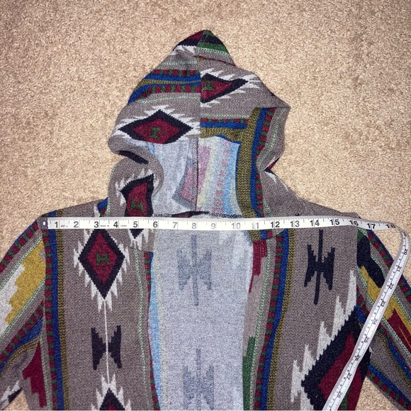 Joyce Leslie long, geometric Aztec cardigan Junior XS - Picture 8 of 14